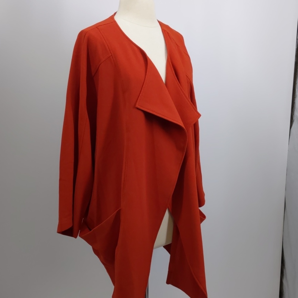Laura Ashley red open jacket-sz 2X